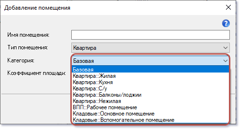 Категории помещений